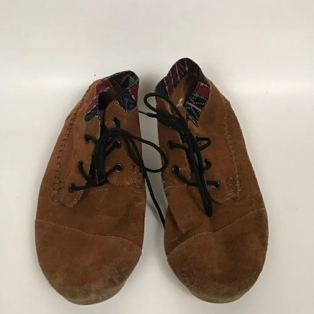 Toms Faux suede lace up moccasins - Picture 2 of 8